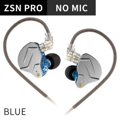 KZ ZSN PRO 1BA+1DD Hybrid technology HIFI Metal In Ear Earphones Bass Earbud Sport Noise Cancelling Headset ZST X AS10 ZS10 ST1
