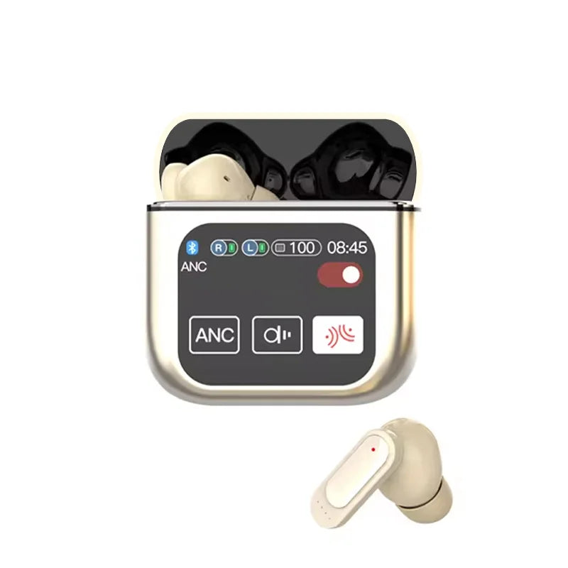 SE-60 TWS Touch Screen Bluetooth 5.4 Earphones ANC ENC Noise Cancelling Gaming Low Latency Stereo Wireless Earbuds Long Battery