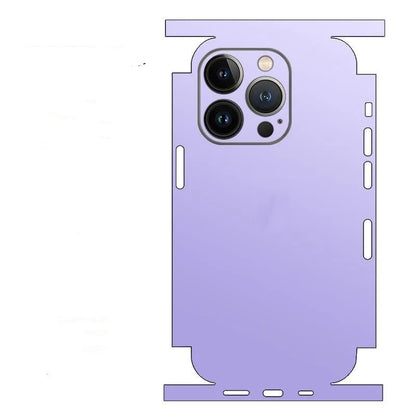 Sticker for iPhone 14 13 12 11 15 Pro XS Max XR X Plain Color Back Screen Protector  Wrap with Border Skin Stickers