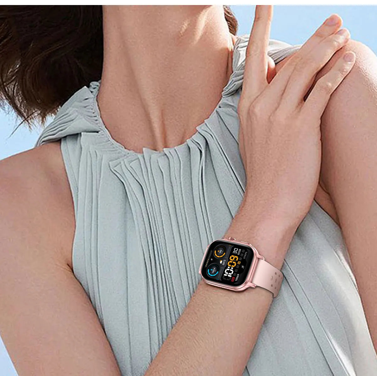 New1400mAh Large Battery Smart Watch 5ATM Waterproof LED Flashlight 100+ Sports Modes Heart Rate Fitness Tracker Men Smart Watch