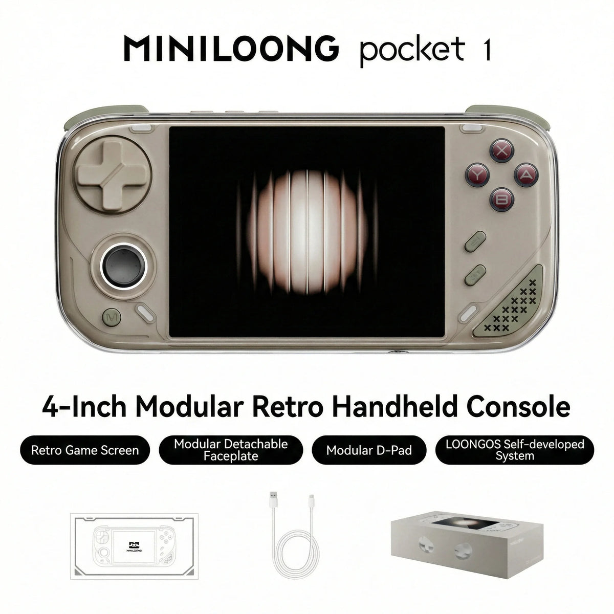MINILOONG POCKET 1 Handheld Game Console 4''IPS Screen HD Output Open Source Systems OTA Upgrades LOONG OS Console POCKET1 gift