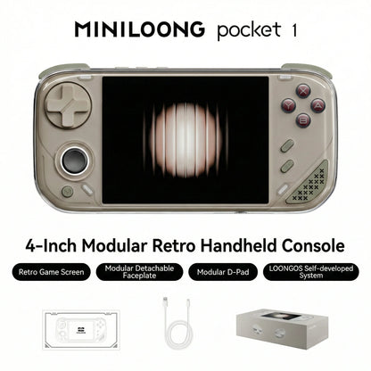 MINILOONG POCKET 1 Handheld Game Console 4''IPS Screen HD Output Open Source Systems OTA Upgrades LOONG OS Console POCKET1 gift