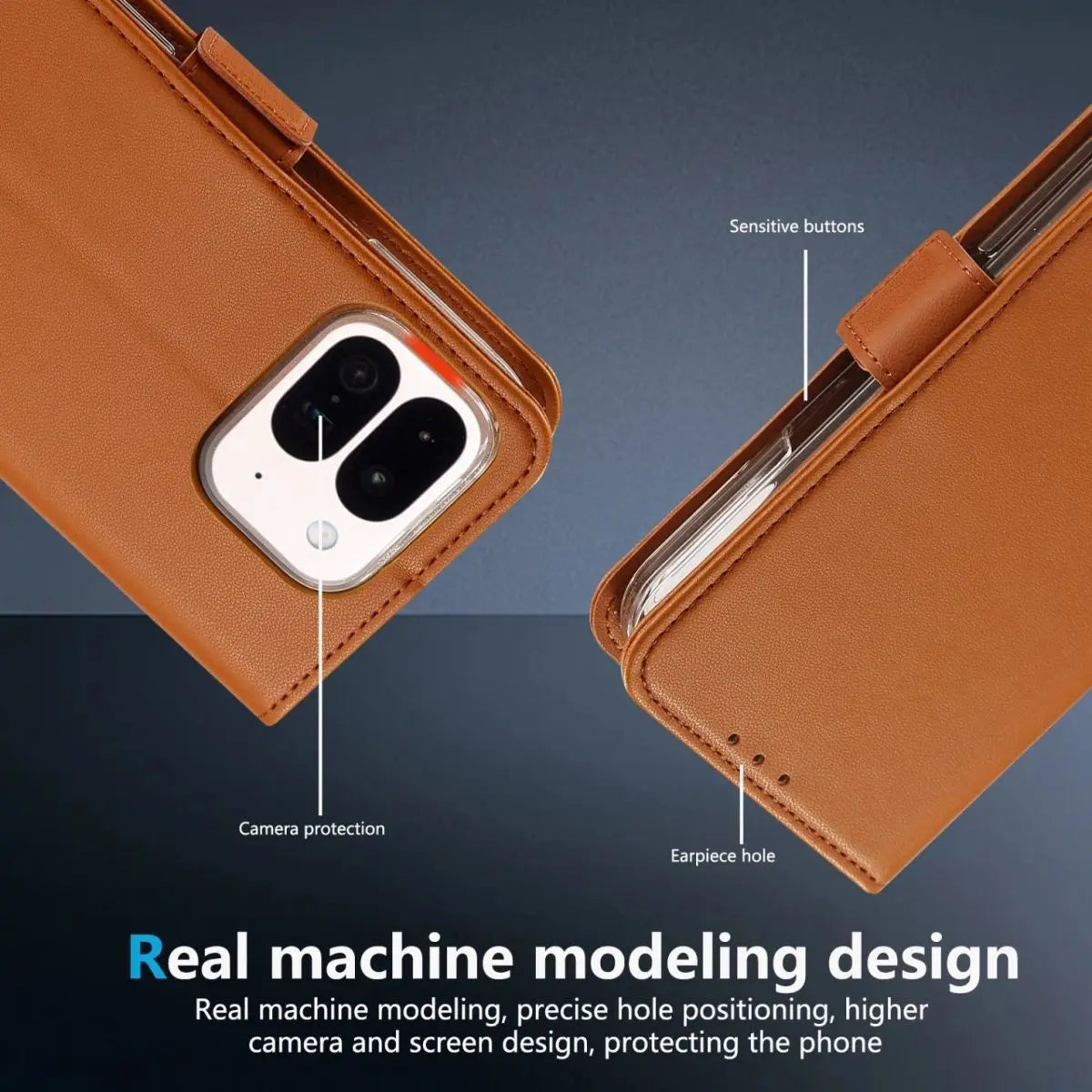 For Google Pixel 11 Pro Fold Case PU Leather Pattern Flip All Inclusive Phone Cover Fingerprint-Resistant Shockproof Bumper