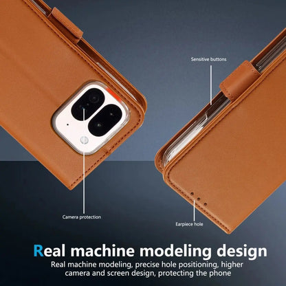 For Google Pixel 11 Pro Fold Case PU Leather Pattern Flip All Inclusive Phone Cover Fingerprint-Resistant Shockproof Bumper