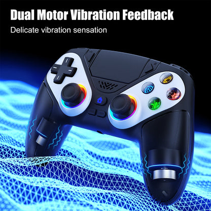 RGB Gamepad For Playstation 5/PS5 Pro/Slim/PC Wireless PS5 Controller 3D Game Joystick Dual Vibration Macro/Turbo Function