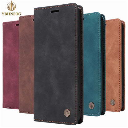 PU Leather Wallet Case For iPhone Air 17 16E 15 14 Plus 13 Pro 11 12 Pro Max X Xs Xr 6 6S 7 8 Plus SE 2020 2022 Flip Phone Cover