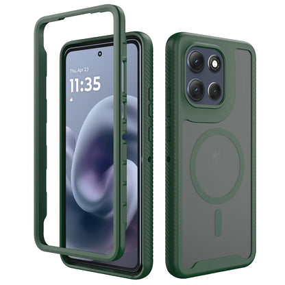 Military Shockproof Matte Magnetic Phone Case For Motorola Moto G55 G05 G35 G15 E15 G06 G56 G86 For Magsafe Rugged Armor Cover