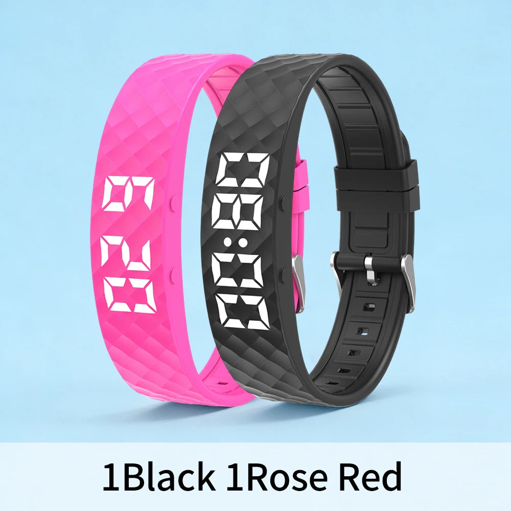 Smart Bracelet LED Digital Waterproof Smart Clock Smartband With running pedometer Monitor Smart Band Vibration Alarm Reminder
