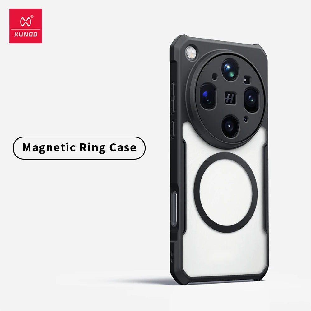 Xundd For Oppo Find X9 Ultra Case Airbags Shockproof PC&TPU Matte Transparent Bumper Anti-Drop Phone Cover  For Find X9 Ultra