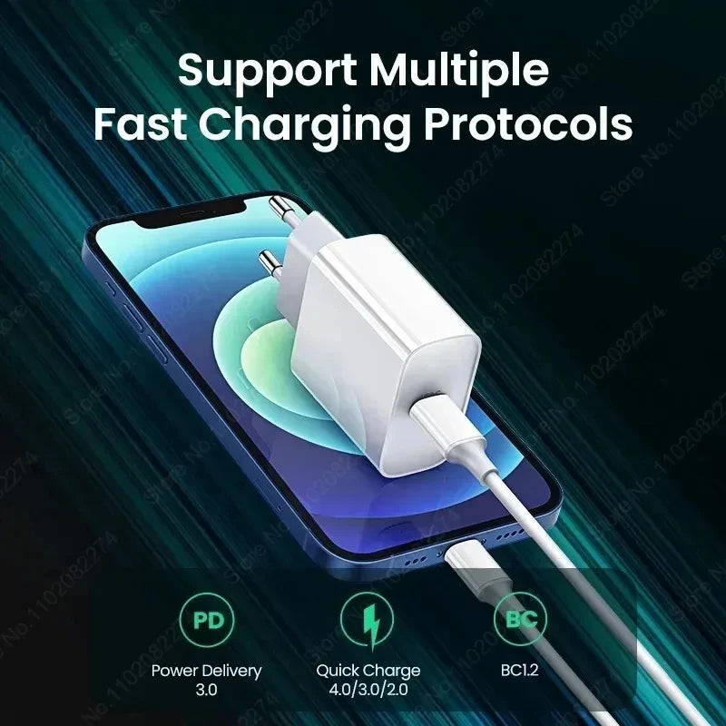 For Apple 30W PD Fast Charger For iPhone 16 15 14 13 11 Pro Max Plus USB C Charger Type C Cable Fast Charging Phone Accessories