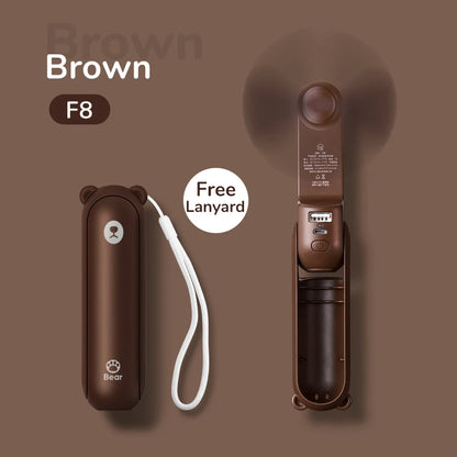 JISULIFE Portable Fan Mini Handheld Fan USB 4500mAh Recharge Hand Held Small 3 In1 Pocket Fan with Power Bank Flashlight Feature