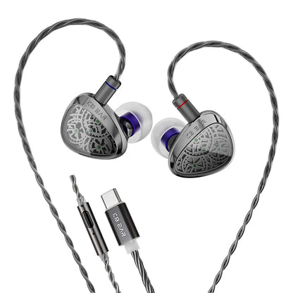 KBEAR TBX Tourbillon X IEMS In-Earphone Wired Headphones 10mm CVD-Coated Carbon Fiber Diaphragm Deep Bass Gaming Headset