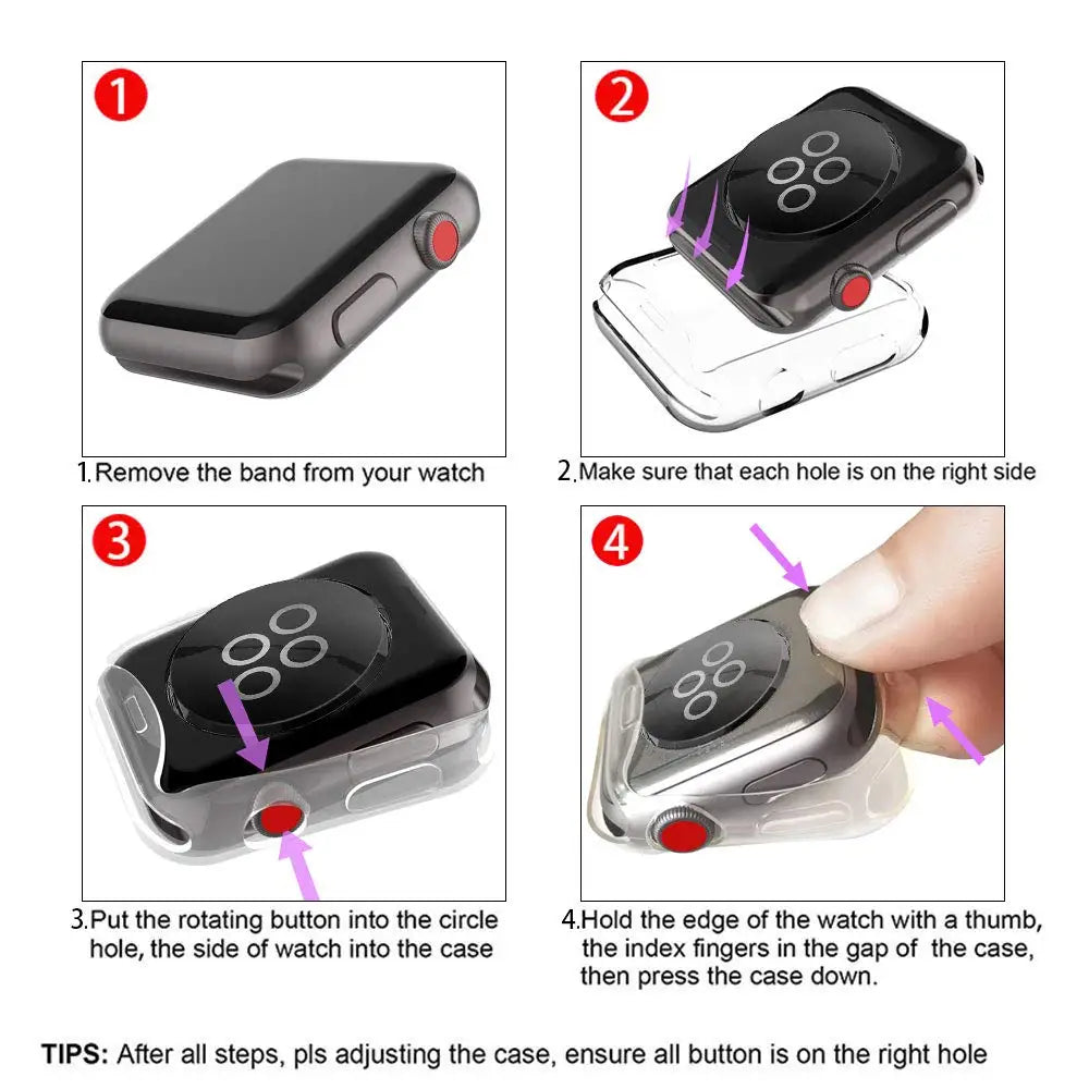 TPU Bumper Cover For Apple Watch Ultra 3 2 1 49mm 45mm 44mm 42mm 41mm 40mm 38mm Screen Protector Case For iWatch Serie 9 8 7 6 5