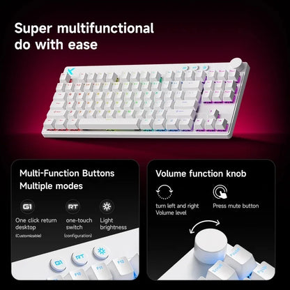 Mchose Mix87 Magnetic Swtich Keyboard Wired Gaming Keyboard 8K+256K Esport 0.08ms Low Latency E-Sports Custom Gamer Accessories