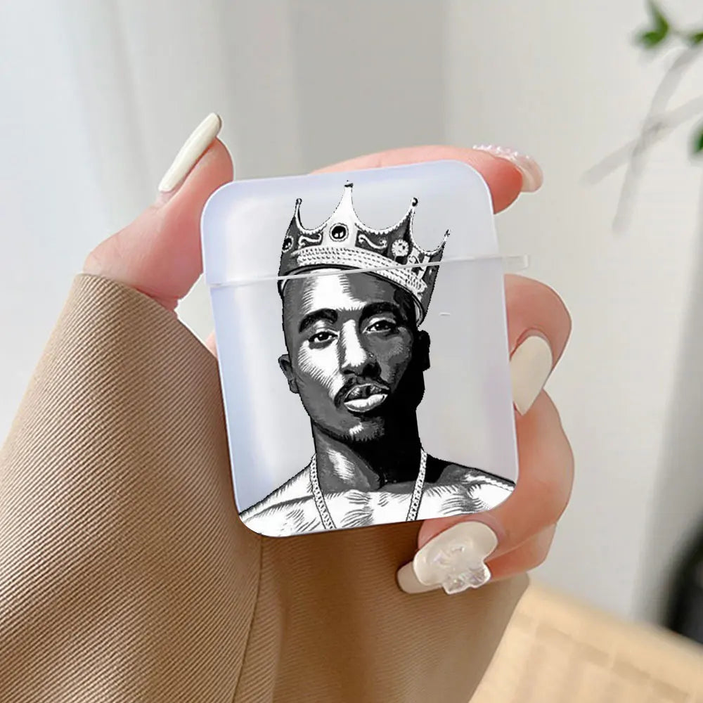 Rapper 2Pac Tupac Shakur Earphone Case for Airpods 3 3rd 4 4th Wireless Headphone Cover Air Pods Pro 3 2 1 Shockproof Fundas