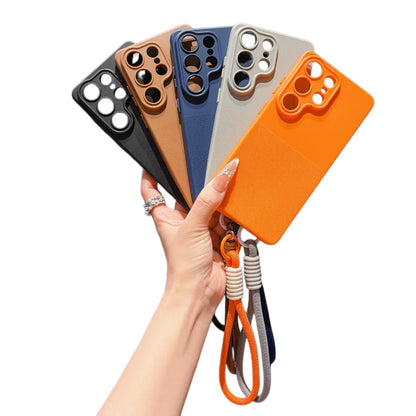 For Samsung Galaxy S26 S23 S24 S25 Ultra Plus FE A57 A55 A56 A53 A54 A37 A36 A35 A34 A17 A16 A15 14 Wrist Strap Matte Phone Case