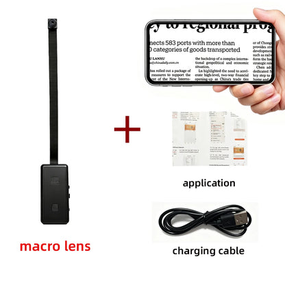 HD4K mini Wi-Fi Camera, Supports Remote Viewing, Motion Detection, Optional Macro Lens, Home Nanny Style Camera