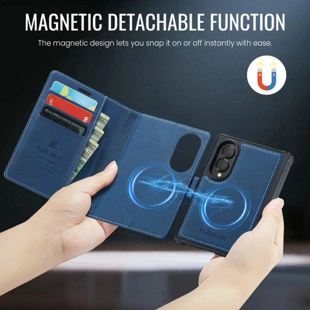 Galaxy Z Fold8 2 In1 Detachable Flip Cover Leather Wallet Case For Samsung Galaxy Z Fold 8 Magnet Card Slots Holder Wallet