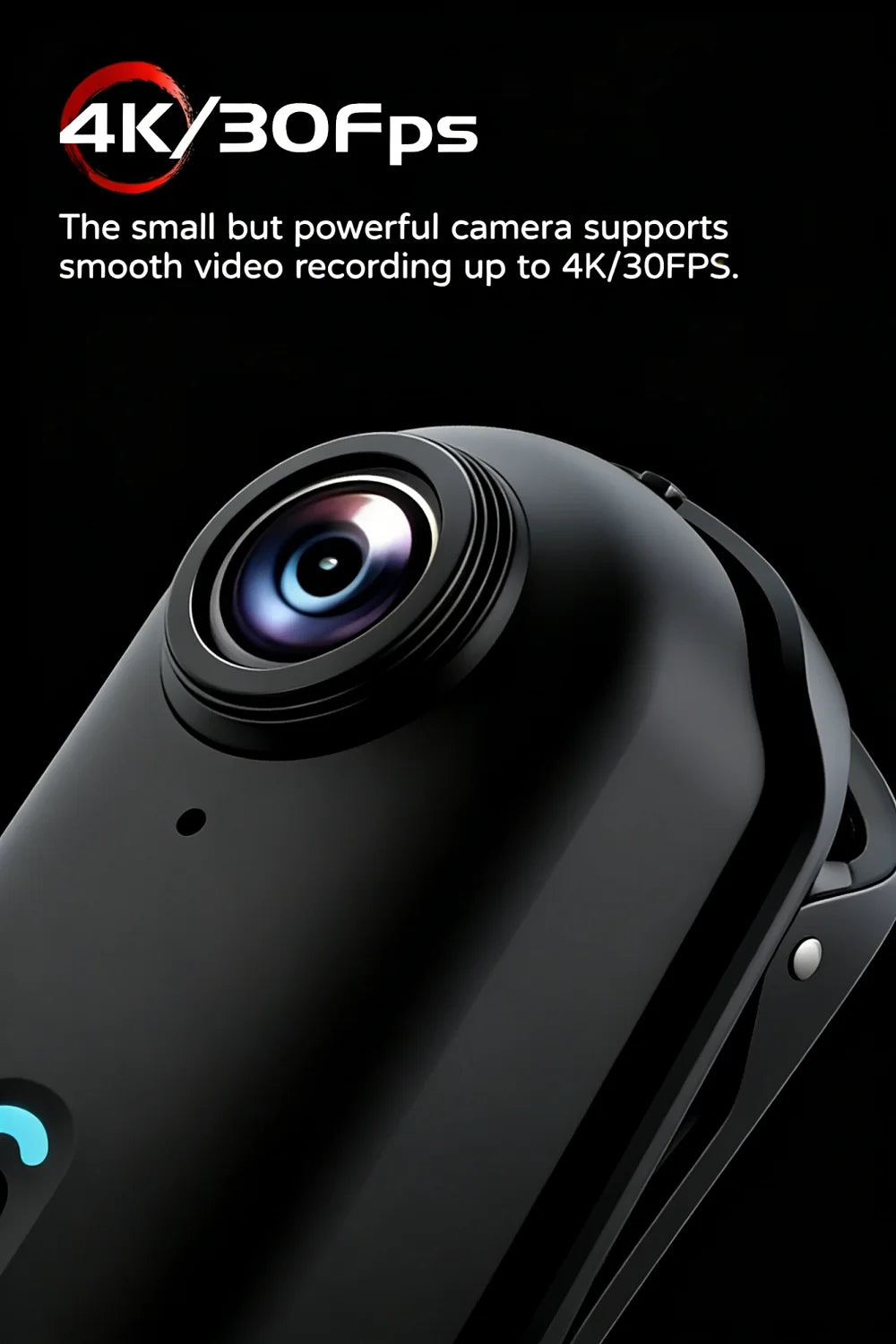 4K HD Mini Vlog Camera with WiFi Wireless Portable Action Body Cam for Sports Travel Photography Pocket Sized Video Recorder