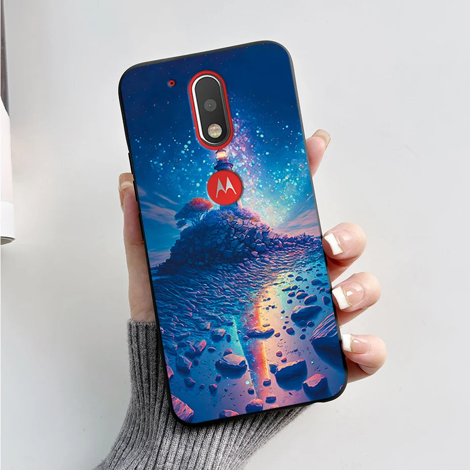 Case for Motorola Moto G4 / Moto G4 Plus / Moto G4 Play Back Cover Fashion Marble Silicone Soft TPU Protective Phone Cases Coque