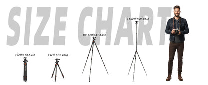 BESnfoto BX-T2561 Carbon Fiber Camera Tripod, Ball Head with Phone Holder & Carry Bag, Professional Travel Photo Tripod
