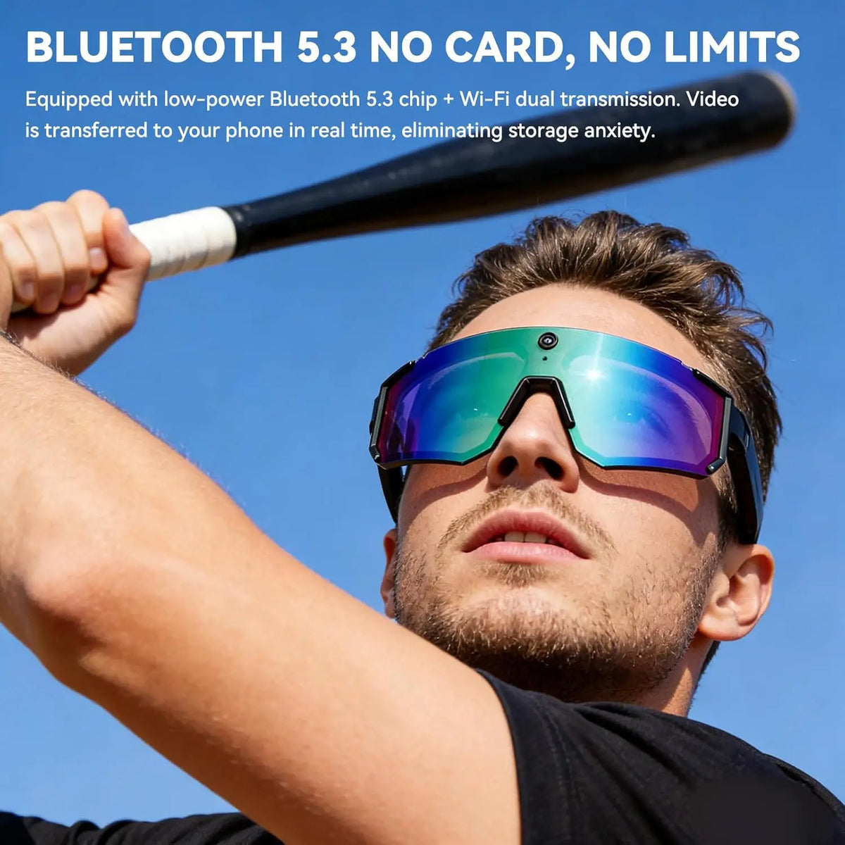 New AI Smart Shooting&Recording Glasses with 800W Camera HD Anti-Shake Bicycle Riding Shooting Artifact Windproof Goggles 2026