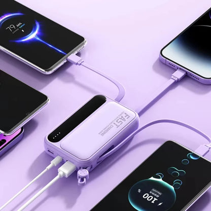 Lenovo CCC Mini Power Bank 500000mAh 4 Built in Cables Fast Charging Large Capacity Portable External Battery For iPhone Xiaomi