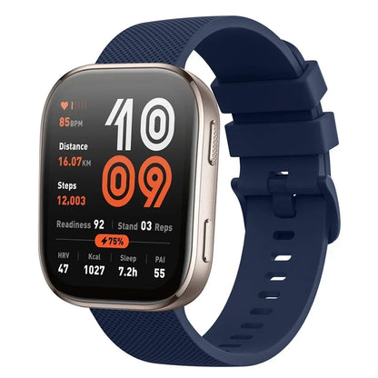 18mm/20mm/22mm Silicone straps For Amazfit GTS 4/3/2/2e/4 Mini/GTR 4/3/3 Pro/2/2e Sport Bracelet Amazfit bip 6-5-3/u/s/pro band