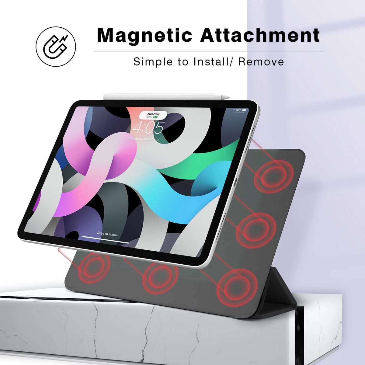 2026 for iPad Pro 13 Case M5 M4 2025 Air 11 M3 M2 12.9 Powerful Magnetic Attachment Slim Trifold Stand Case for iPad Air 5 10th