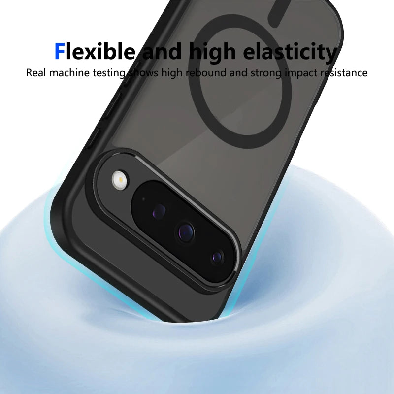 Solid Color Frosted Soft Border Translucent Hard PC Phone Case For Google Pixel 10 Pro XL 10A 9A For Magsafe Magnetic Back Cover