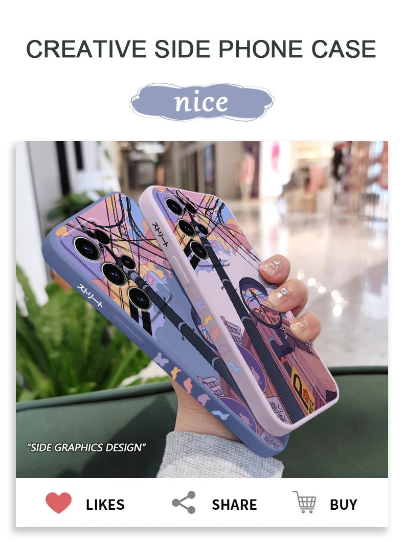 Dusk Intersection Phone Case For Samsung Galaxy S25 S24 S23 S22 S21 S20 S10 S10E S9 Ultra Plus FE Note 20 Ultra 10 9 Plus Cover