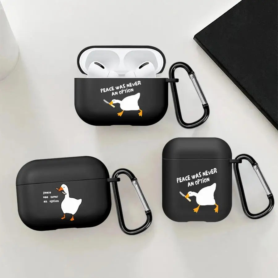 Case For Airpods Pro2 2 3 4 1 Pro3 Pro Earphone Cases Cover Cute Cartoon Duck