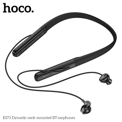 HOCO ES73 Neckband Wireless Bluetooth 5.4 Earphones 14mm Speaker HiFi Stereo Audio Sports Stereo Earbuds Support For Smart Phone