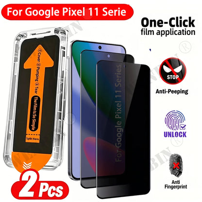 2Pcs Privacy Screen Protector For Google Pixel 11 Pro XL 11 Pro Anti-spy Protective Glass For Google Pixel 10 9 Pro