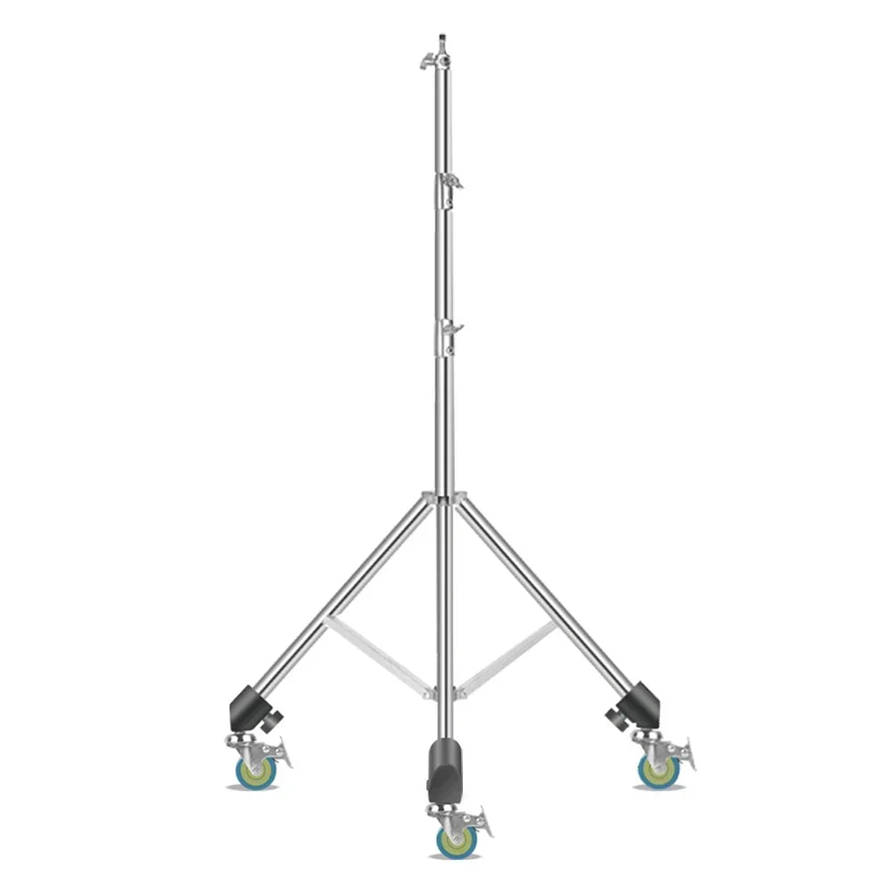 2/2.9M Tripod Super Stable Big Tripod Foldable Light Stand Lifting Frame Wheels Photography Softbox Photo Studio Stainless Steel