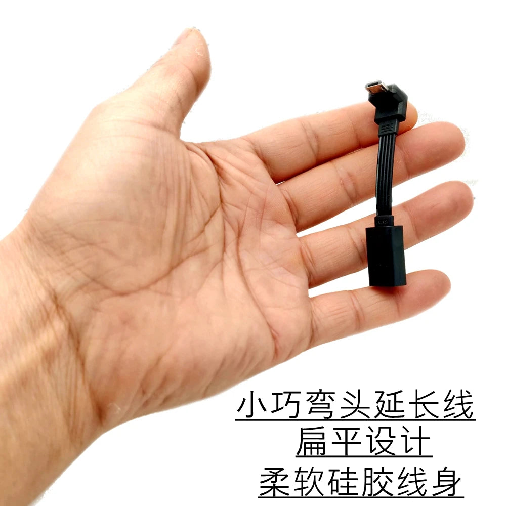 5CM 10CM 20CM MicroUSB panel mounting connector female Micro USB 5-pin.extension cable 30cm 50cm, with screw holes