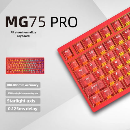 IROK MG75 PRO Mechanical Keyboard MG75 MAX Magnetic Switch 0.001RT Quick Release Gasket Structure 8K Low Latency Gaming Keyboard