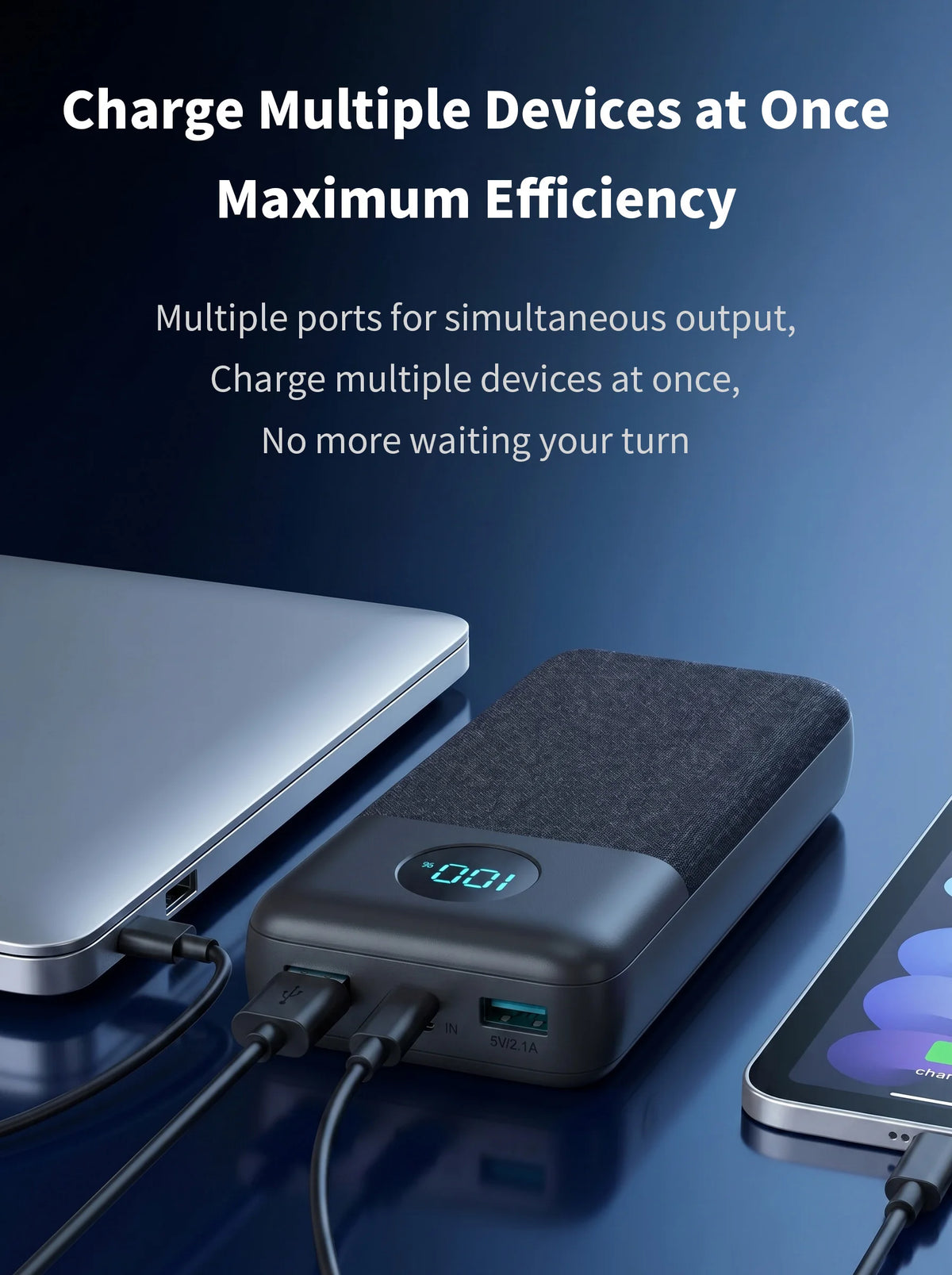 PD Charging 20000mAh Power Bank Portable Charger 3 Ports USB C External Battery Pack High Capacity Travel Backup Power For iPhone 16 15 14 13 Pro Max Plus iPad Mac Samsung Galaxy S25 S24 Ultra Pixel