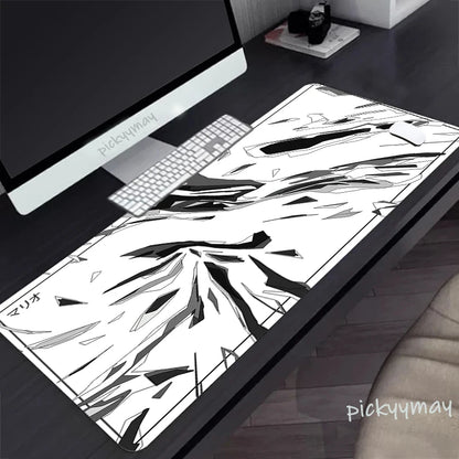 Black And White Large Mouse Pad 100x50cm Computer Mousepad Company Gaming Mausepad Keyboard Mat Office Desk Mats Abstract Art