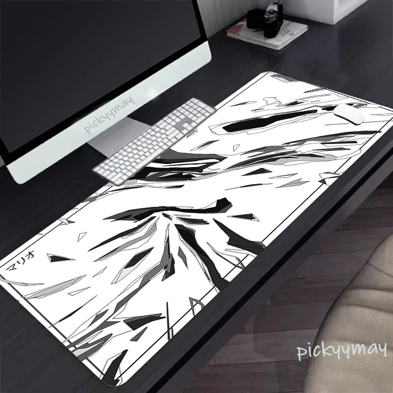 Black And White Large Mouse Pad 100x50cm Computer Mousepad Company Gaming Mausepad Keyboard Mat Office Desk Mats Abstract Art