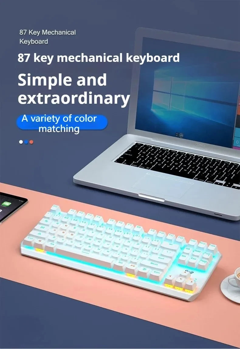 AULA F3087 Pro/F3087 Mechanical Keyboard 75% Layout Backlight Wired Full Key No Punch for Office E-Sport Gaming Keyboard