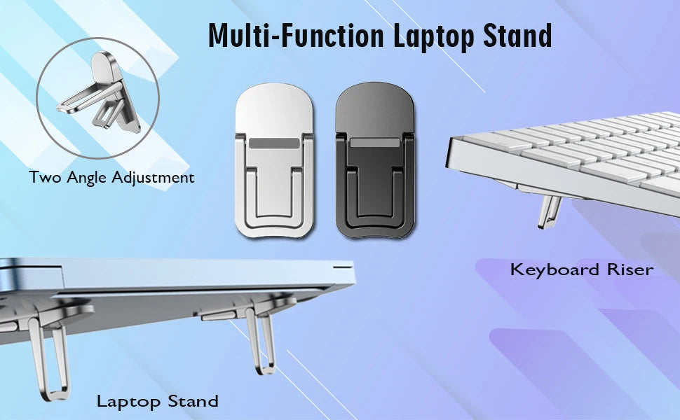 Adjustable Folding Laptop Stand Mini Legs Ultra-thin Portable Support Cooling Holder Invisible Bracket For Macbook Lenovo Laptop
