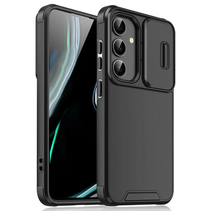 Luxury Shockproof Armor Phone Case For Samsung Galaxy S26 S25 Edge S24 S23 S22 Ultra FE Plus Slide Camera Protection Back Cover