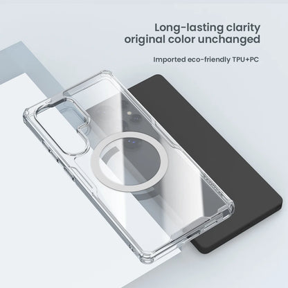Nillkin For Samsung Galaxy 26 Ultra S26+ S26 Plus S25 Ultra S24 Ultra Nature Pro Magnetic Transparent TPU Frame Cover Phone Case