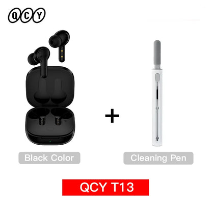 QCY T13 Wireless Bluetooth Earphone with 4 Mics ENC HD Call Headset V5.1 TWS Earphone Touch Control Earbuds Long Standby 40H