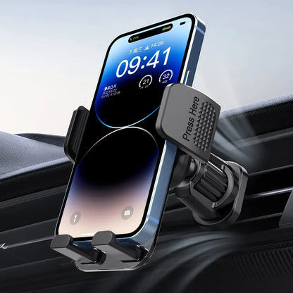 Car Phone Holder for Vent - Air Vent Cell Phone Mount for Car, Acrylic Hands Free Automobile Cradle Clip Stand, 4-7" Cellphones