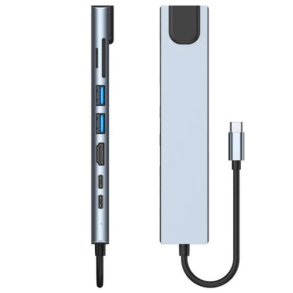 USB 3.0 Type C HUB USB C Docking Station to HDMI 4K 30HZ Type C to RJ45 100Mbps Ethernet Adapter VGA Extender Headphone PD 100W