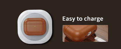 Eary Genuine Leather Protection Case for AirPods Pro 3 Durable  Earphone Case for AirPods 3 Pro Shockproof Protective Full Cover