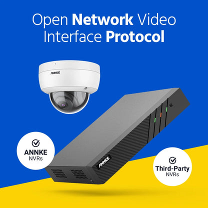 ANNKE C500 Dome 5MP Ip Camera Outdoor IK10 Vandal-Proof POE Security Camera With Audio Recording POE Surveillance Camera