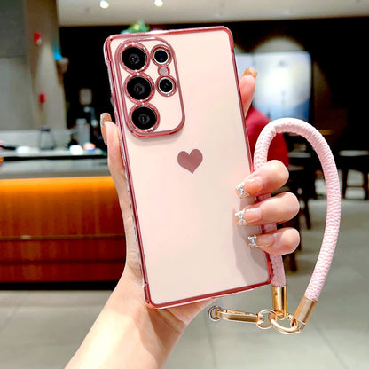 Soft TPU Chain Lanyard Case For Samsung Galaxy S26 S25 S24 S23 S22 S21 Ultra Plus FE A57 A37 A17 A56 A16 A36 A55 A15 5G 4G Cover